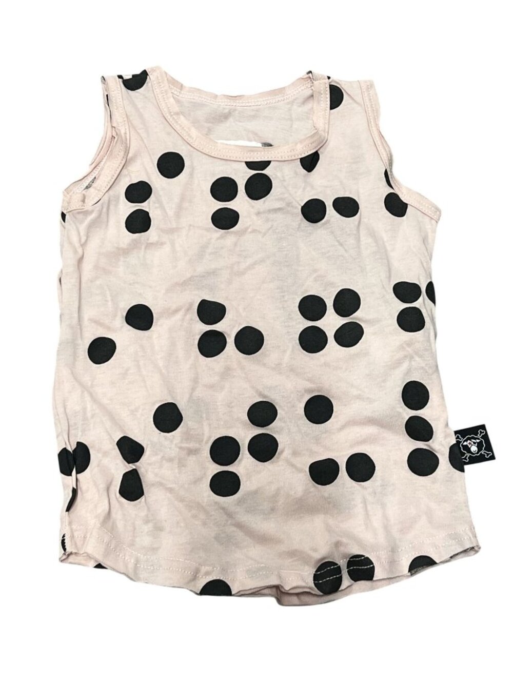 nununu Braille Tank Top in Powder Pink - Short